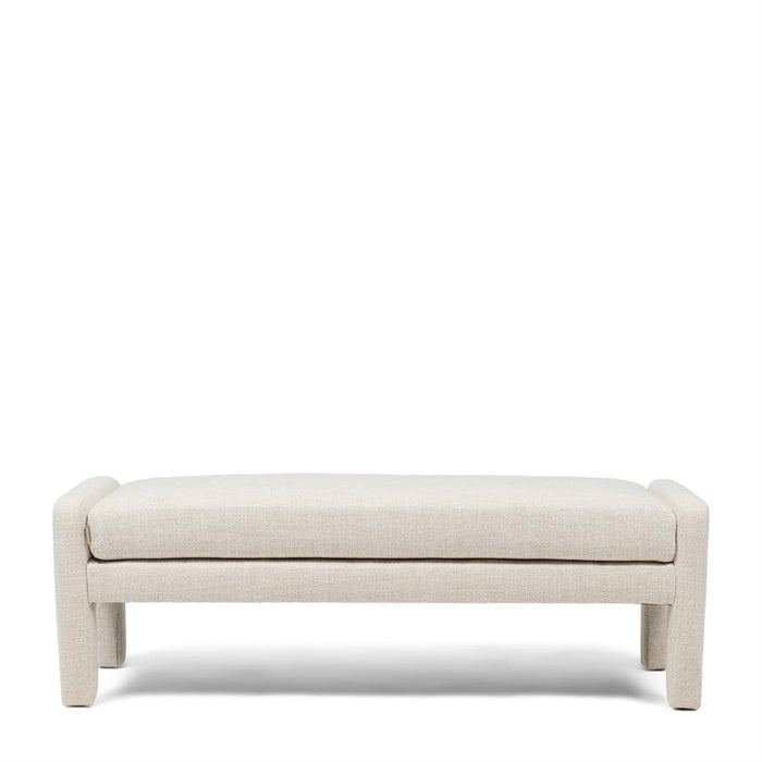 Rivièra Maison Bankje Avalon 147cm, Tweed stof - Antique White