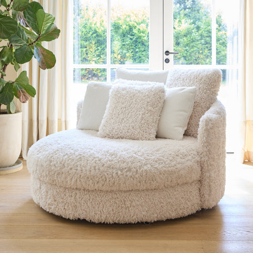 Rivièra Maison Draaibaar Daybed Carmin Furry stof - White Lion