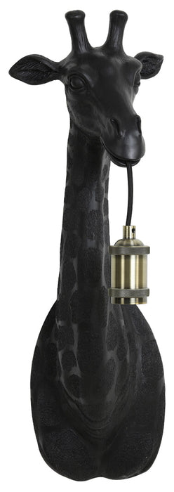 Light & Living Wandlamp Giraffe - Mat Zwart