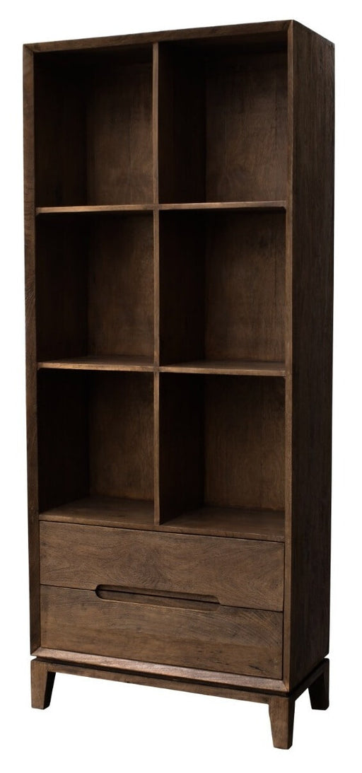 Livingfurn Boekenkast Cortez Mangohout, 200 x 83 cm - Bruin - ThatLyfeStyle