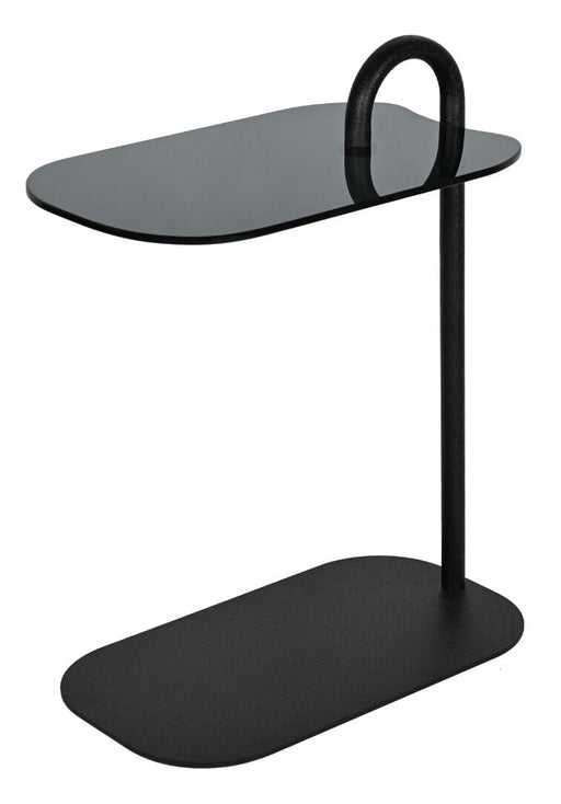 Brix Laptoptafel Amy Glas en staal - Zwart