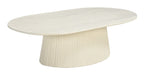 Livingfurn Ovale Salontafel Patrice Mangohout, 120 x 70cm - Ivoor