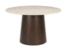 Sohome Ronde Eettafel Margred Marmer en mangohout, 130cm - Beige