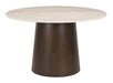 Brix Ronde Eettafel Bottecino Marmer en mangohout, 130cm - Beige