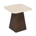 Sohome Vierkante Bijzettafel Margred Marmer en mangohout, 45 x 45cm - Beige