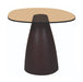 Sohome Bijzettafel Jacky Glas en gecoat staal, 50 x 43cm - Bruin - Organisch