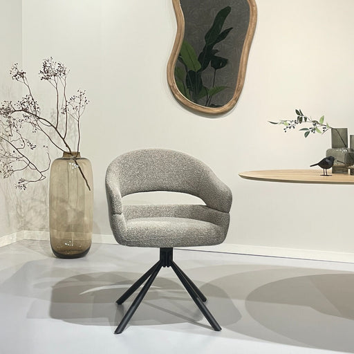 Sohome Draaibare Eetkamerstoel Lindy - Taupe - ThatLyfeStyle