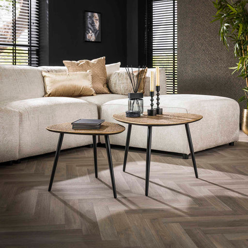 LifestyleFurn Salontafel Corky Metallic, Set van 2 stuks - Brons antiek - Organisch - ThatLyfeStyle