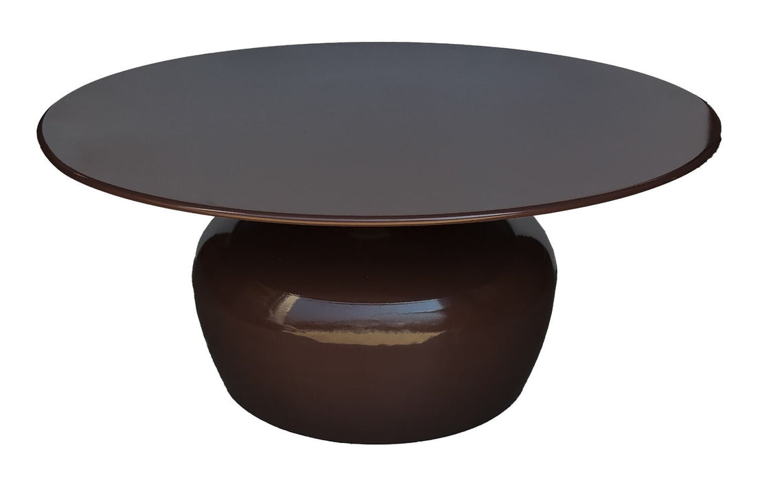 Brix Ronde Salontafel Mila Metaal Ø90cm - Roodbruin
