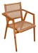 Livingfurn Tuinstoel Anya Teakhout en rattan - Bruin