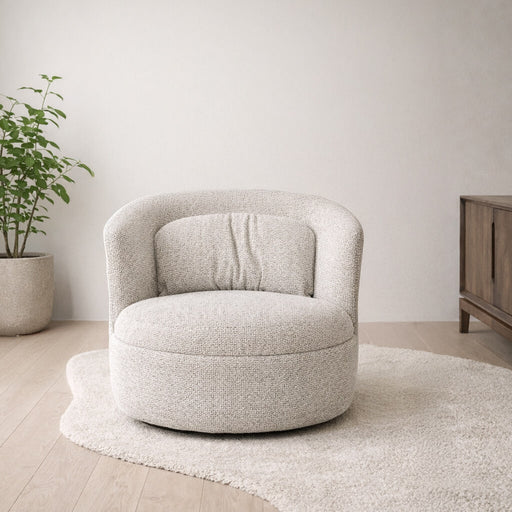 Livingfurn Draaifauteuil Britt Geweven stof - Beige - ThatLyfeStyle