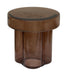 Brix Ronde Bijzettafel Lio Glas, Ø40cm - Smoke Brown