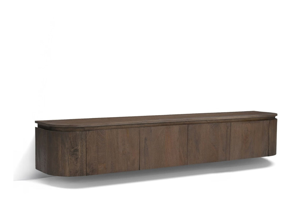 Livingfurn Zwevend TV-meubel Elvano Mangohout, 180cm - Bruin