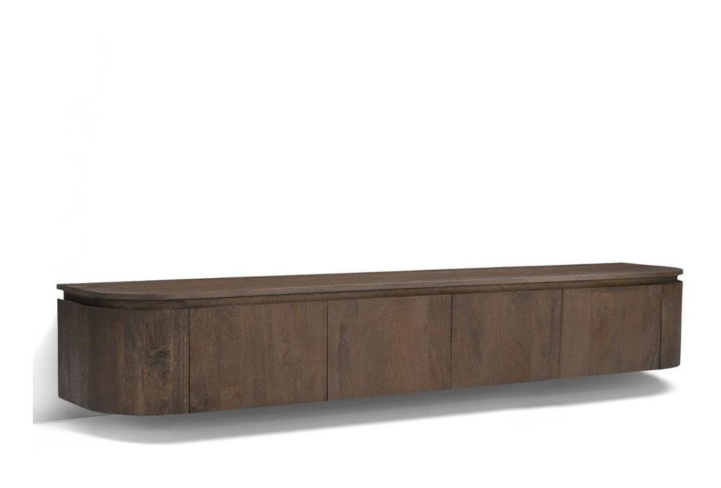 Livingfurn Zwevend TV-meubel Elvano Mangohout, 220cm - Bruin