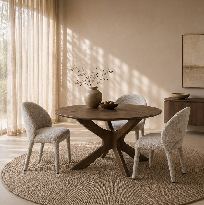 Brix Ronde Eettafel Montreaux Mangohout, Ø150cm - Bruin