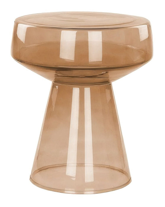 Brix Ronde Bijzettafel Bo Glas, Ø37cm - Amber