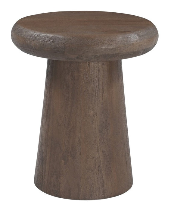 Livingfurn Ronde Bijzettafel Maduro Mangohout, Ø45cm - Bruin