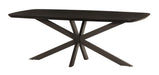 Livingfurn Deens Ovale Eettafel Santino Eiken 210 x 105 cm - Espresso - Ovaal