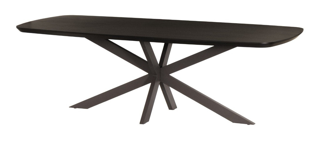 Livingfurn Deens Ovale Eettafel Santino Eiken, 240 x 105cm - Espresso - Ovaal