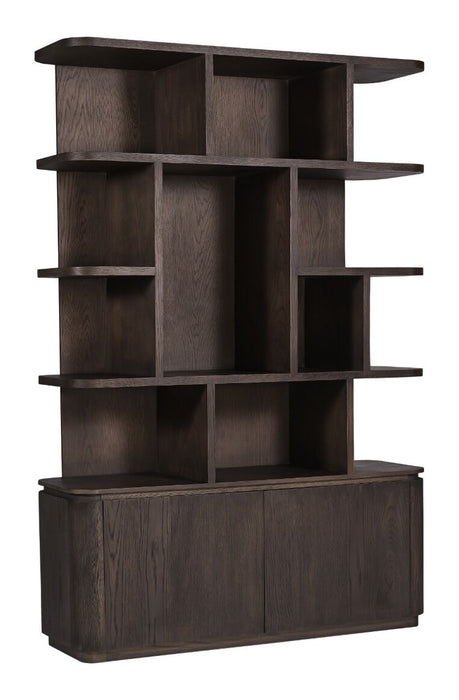 Livingfurn Boekenkast Rivano Eiken, 215 x 145cm - Basalt