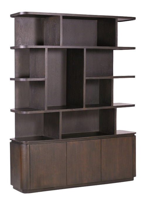 Livingfurn Boekenkast Rivano Eiken, 215 x 170cm - Basalt