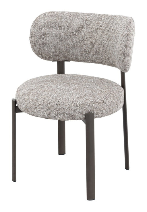 Livingfurn Eetkamerstoel Zoey Geweven stof - Mocha