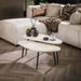 LifestyleFurn Organische Salontafel Zahira Marmercomposiet, Set van 2 stuks - Marmer composiet