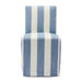 Rivièra Maison Eetkamerstoel Firenze Op wieltjes, Linnen - French Blue Stripe