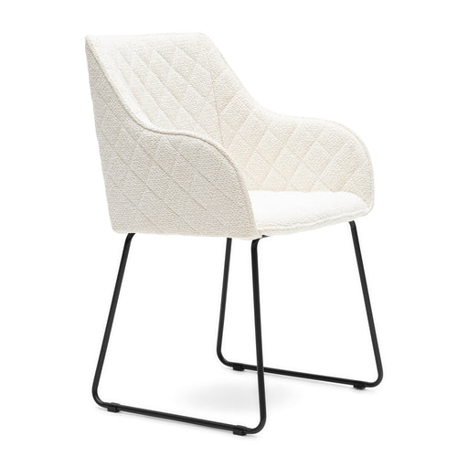 Rivièra Maison Eetkamerstoel Frisco Drive Bouclé - Simply White - ThatLyfeStyle
