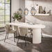 LifestyleFurn Ovale Eettafel Macie Marmercomposiet, 215 x 90cm - Marmer composiet - Ovaal