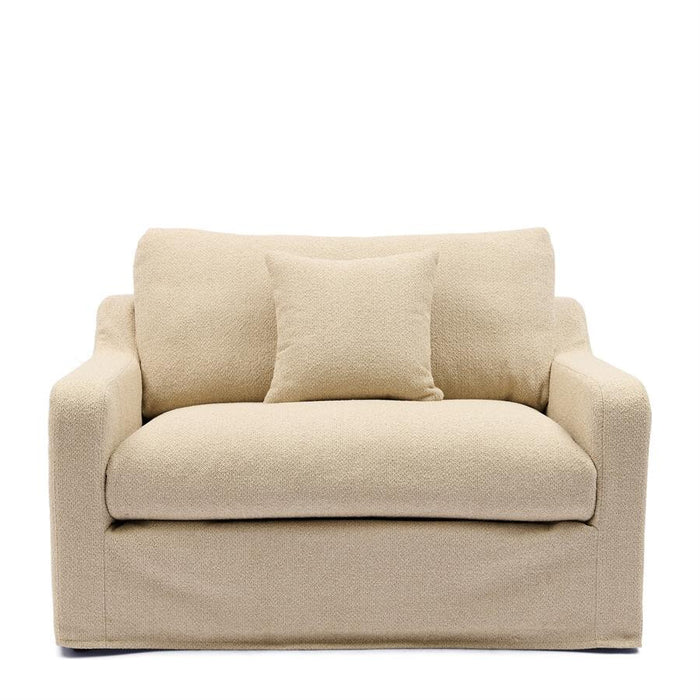 Rivièra Maison Loveseat Giovanni Bouclé, Natural Grey - Beige