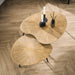 LifestyleFurn Organische Salontafel Miya Ray Metal, Set van 2 stuks - Brons ray metal