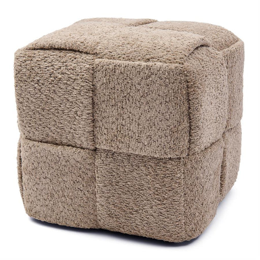 Rivièra Maison Hocker Qbic Geweven stof - Soft Walnut