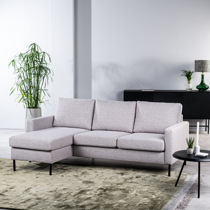 Hoekbank Landin - lounge links/rechts - grijs - Woonexpress - ThatLyfeStyle