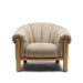 Rivièra Maison Fauteuil Rafal Weave stof en hout - Lichtbruin
