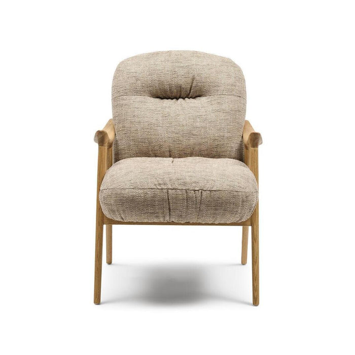 Rivièra Maison Fauteuil Castello Weave stof en hout - Lichtbruin