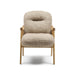 Rivièra Maison Fauteuil Castello Weave stof en hout - Lichtbruin