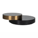 Richmond Ronde Salontafel Slice Spiegelglas, 112cm - Goud