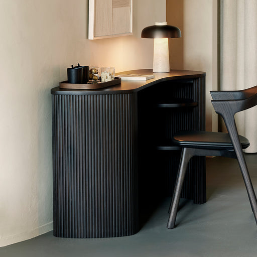 Ethnicraft Organisch Bureau Roller Max Gevernist Mahoniehout, 137 x 52cm - Donkerbruin - ThatLyfeStyle