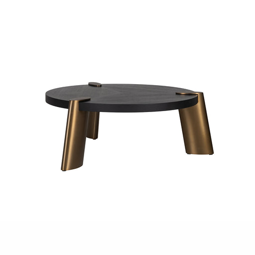 Richmond Ronde Salontafel Brody Eiken, 117cm - Goud
