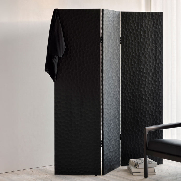 Ethnicraft Roomdivider Chopped Gevernist Mahoniehout, 150cm - Zwart