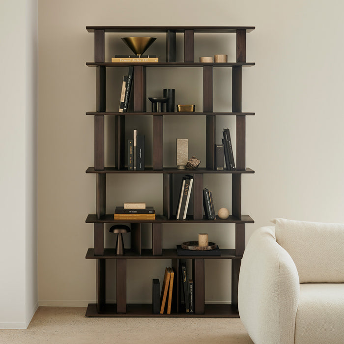 Ethnicraft Wandrek Block Gevernist Mahoniehout, 207 x 120cm - Espresso