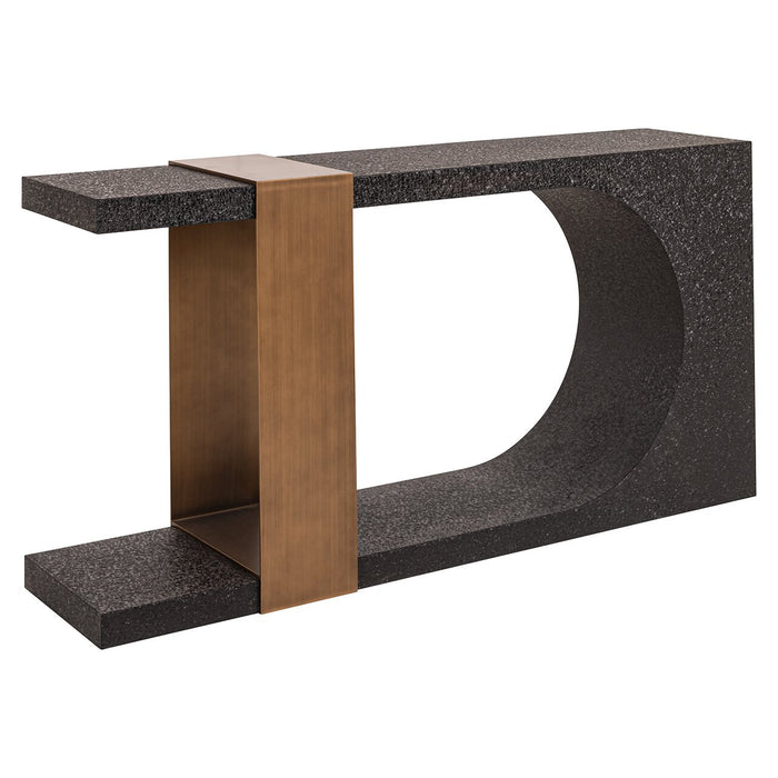 Richmond Sidetable Bazel 150cm - Zwart/Goud