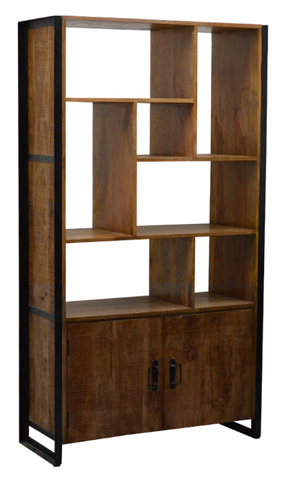 Livingfurn Wandkast Strong Mango en staal, 213 x 120cm - Hout