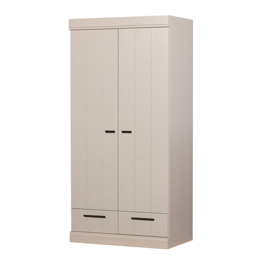 WOOOD Kledingkast Connect 195 x 94cm, 2 deuren en lade - Dust