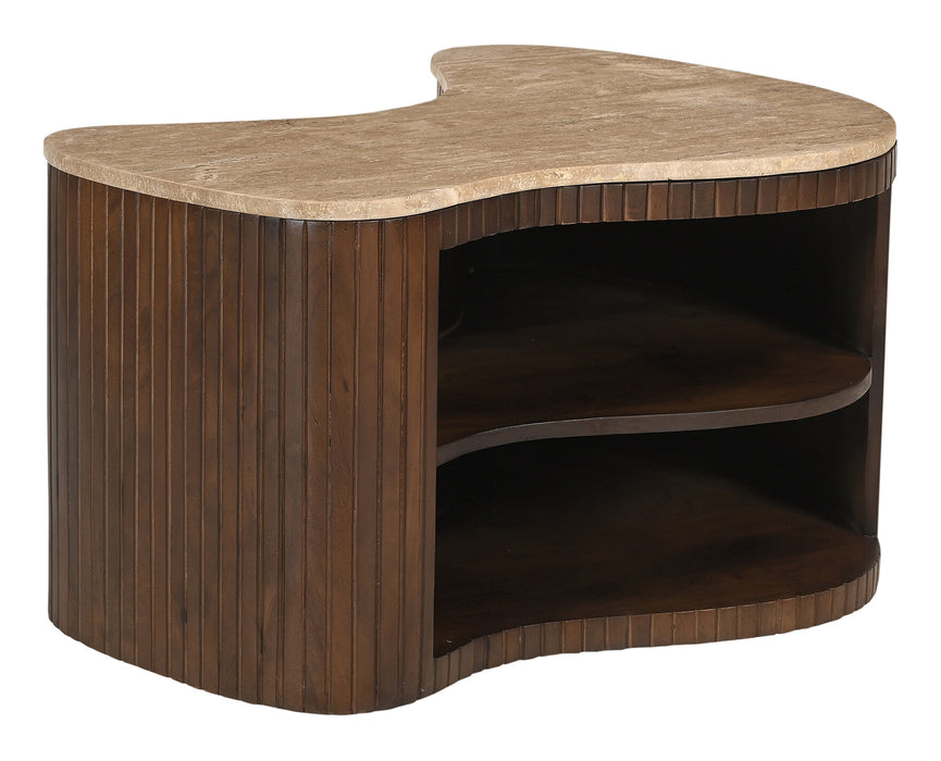 Artistiq Organische Salontafel Hau Mangohout, 60 x 40cm - Bruin