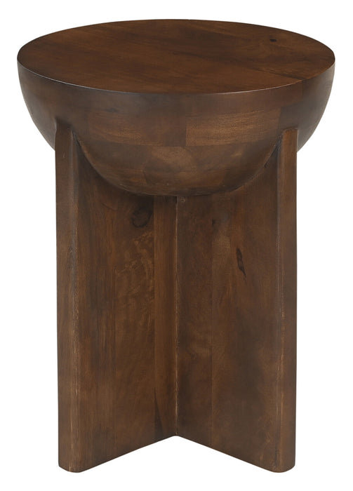 Artistiq Ronde Bijzettafel Sharenna Mangohout, 40cm - Bruin