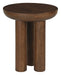 Artistiq Ronde Bijzettafel Leighanna Mangohout, 50cm - Bruin