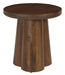 Artistiq Ronde Bijzettafel Effrey Mangohout, 50cm - Bruin