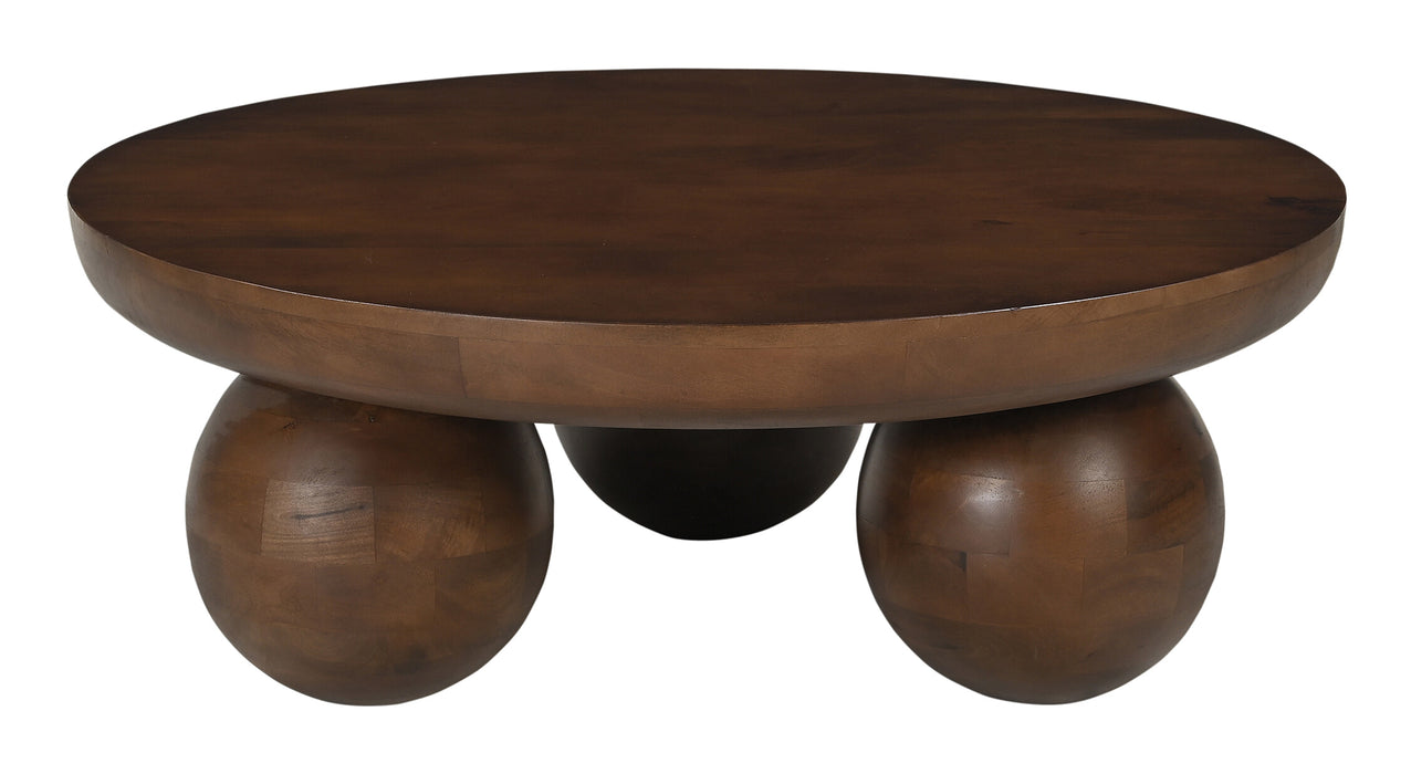 Artistiq Ronde Salontafel Ambur Mangohout, 90cm - Bruin